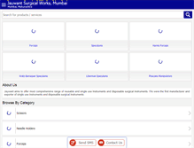 Tablet Screenshot of jaywantsurgical.net